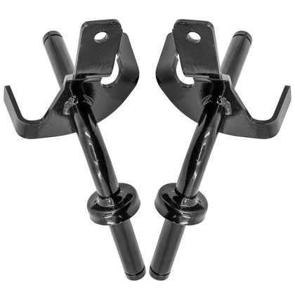 Caltric left spindle front view showing robust construction for precise steering