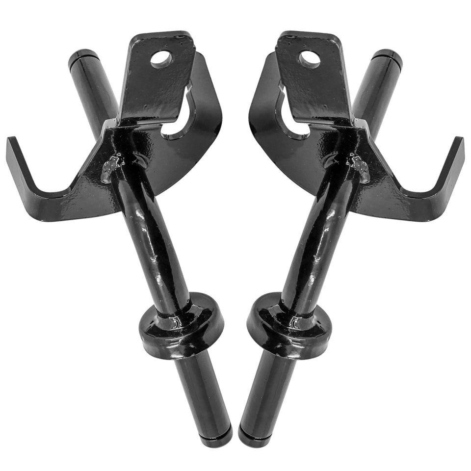 Caltric left spindle front view showing robust construction for precise steering