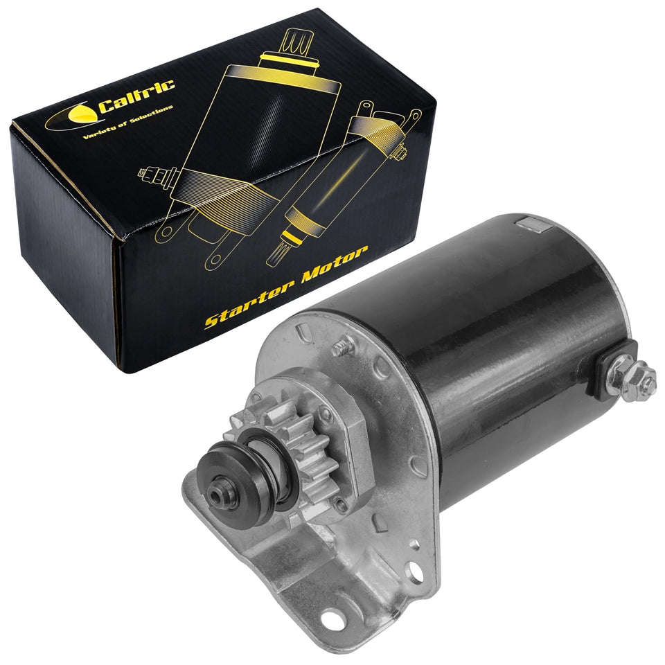 Caltric starter front view showing housing and drive gear for precise fit