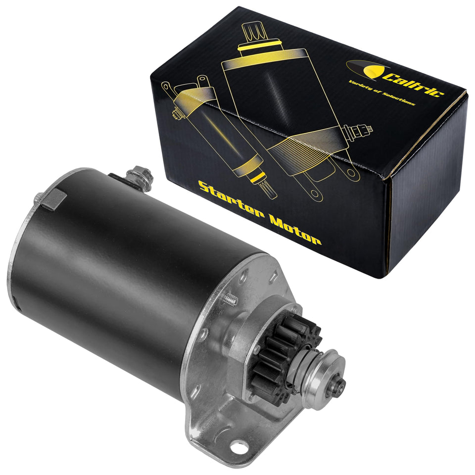 Caltric starter front view showing compact housing and mounting points for reliable replacement