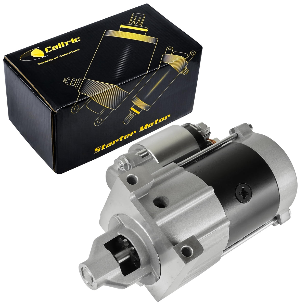 Caltric starter front view showing compact housing and reliable fit