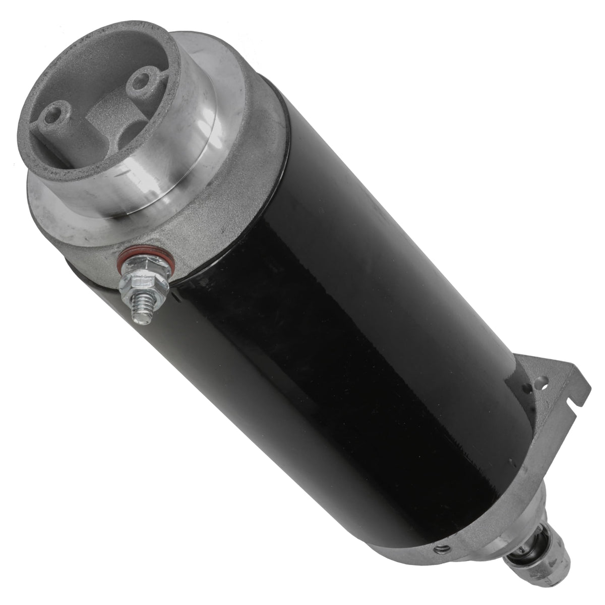 Caltric starter installed on Mercury outboard demonstrating direct fit