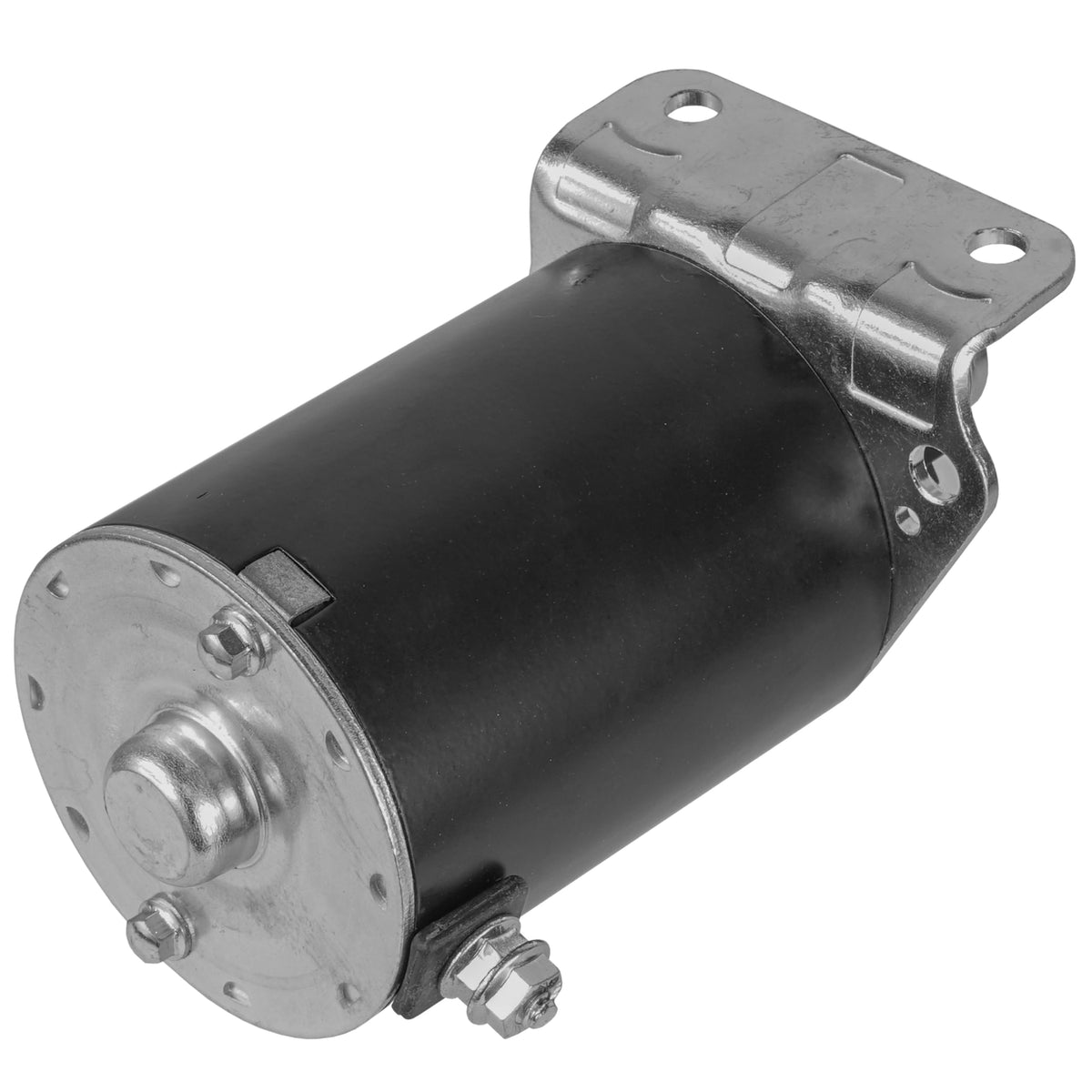 Caltric starter mounting flange detail displaying bolt pattern and mounting hole spacing for fit verification