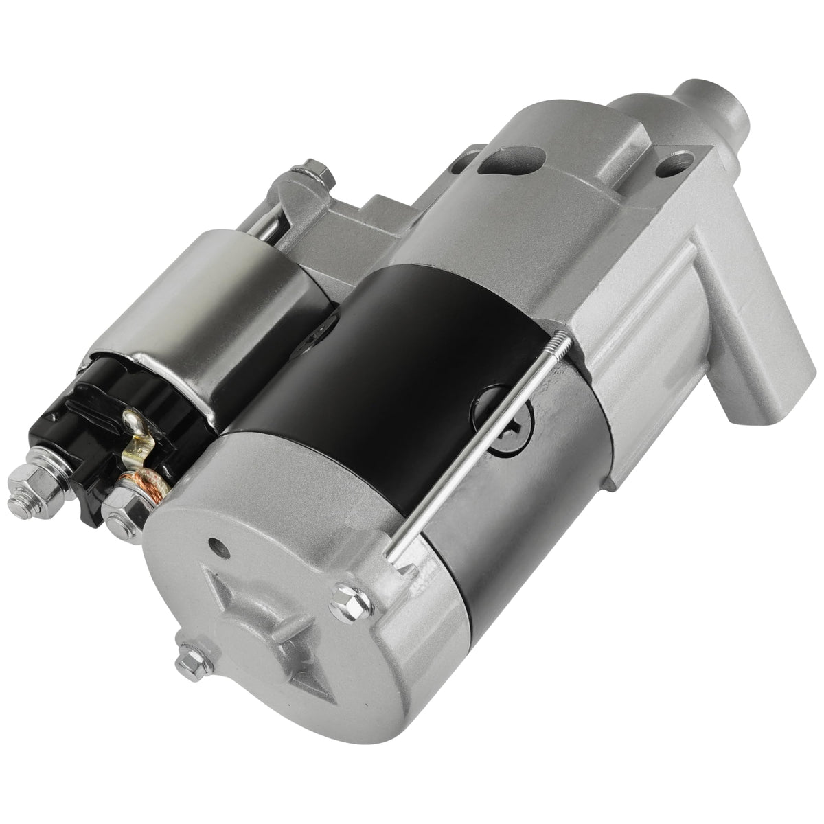 Caltric starter pinion closeup showing gear teeth for secure engagement