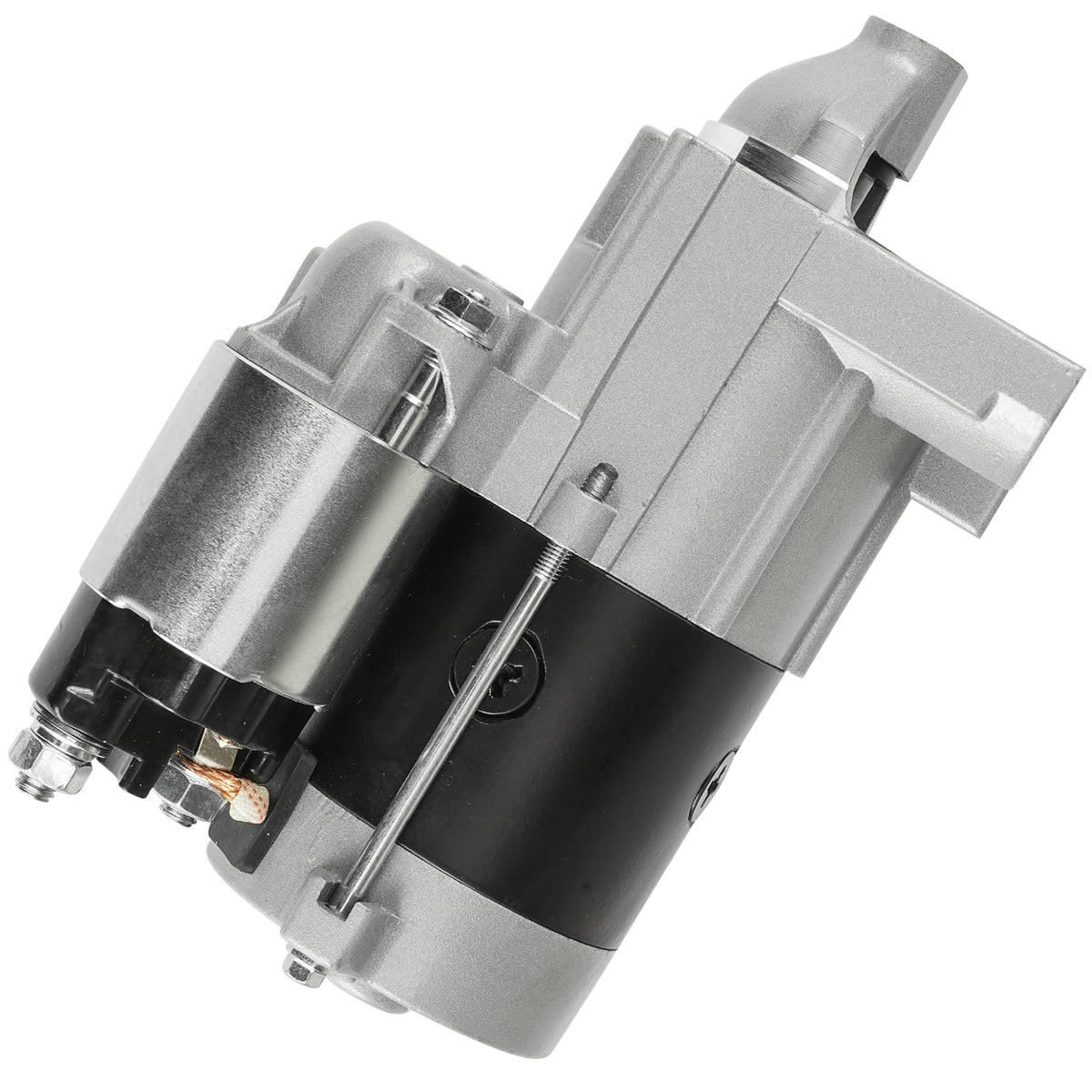 Caltric starter size scale comparison showing compact dimensions for space-saving