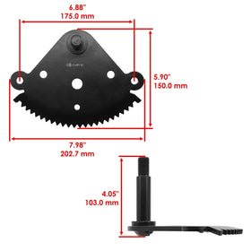 Caltric steering gear side profile detailing robust housing and durability