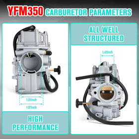 CALU LUKY carburetor installed on ATV illustrating improved throttle response on rides