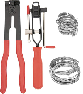 CALU LUKY front view of clamp pliers kit showing tools and clamps for quick installs