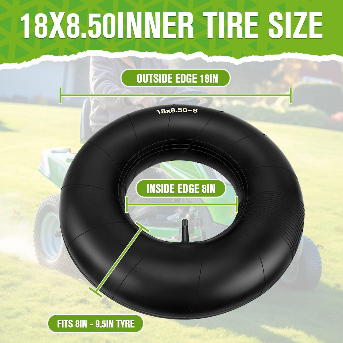 CALU LUKY inner tube installed on a golf cart wheel, restores ride and prevents flats