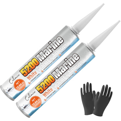 Calvana 5200 front packaging showing white cartridges and label, reliable marine bonding benefit