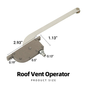 Calvana close-up of operator arm joint showing smooth pivot for reliable vent movement