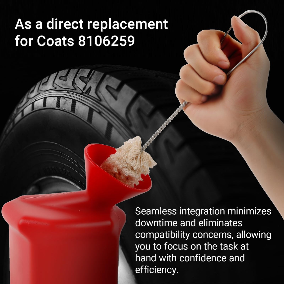 Calvana kit installed on a Coats center post changer showing quick compatibility