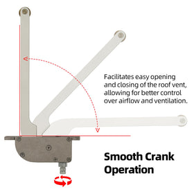 Calvana operator installed on RV roof vent showing secure fit and improved ventilation control