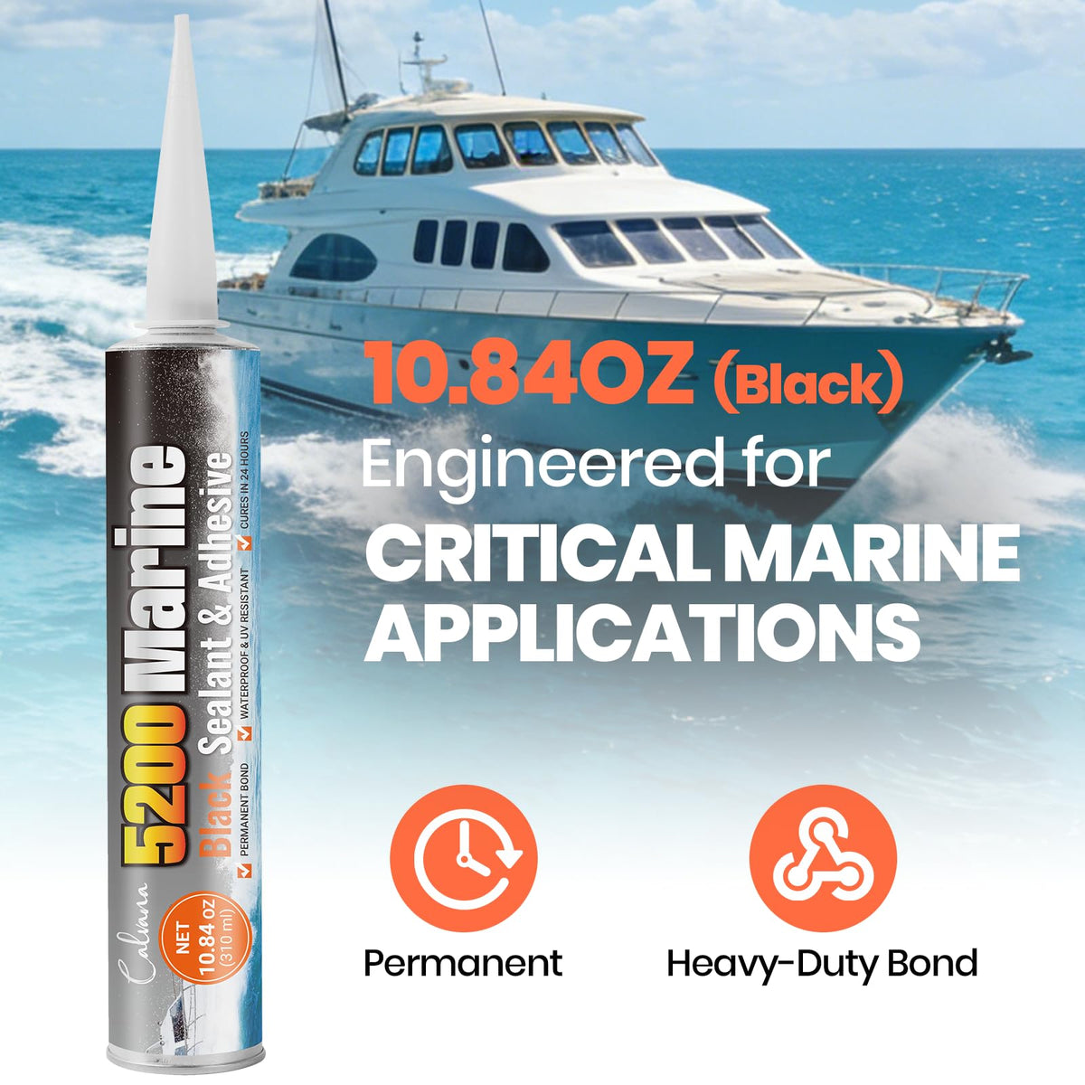 Calvana nozzle and nitrile gloves included for precise, clean application