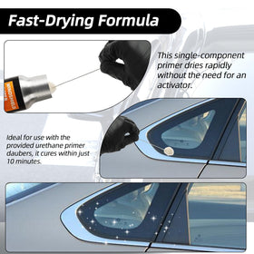 Calvana primer bottle label visible for proper surface preparation benefit