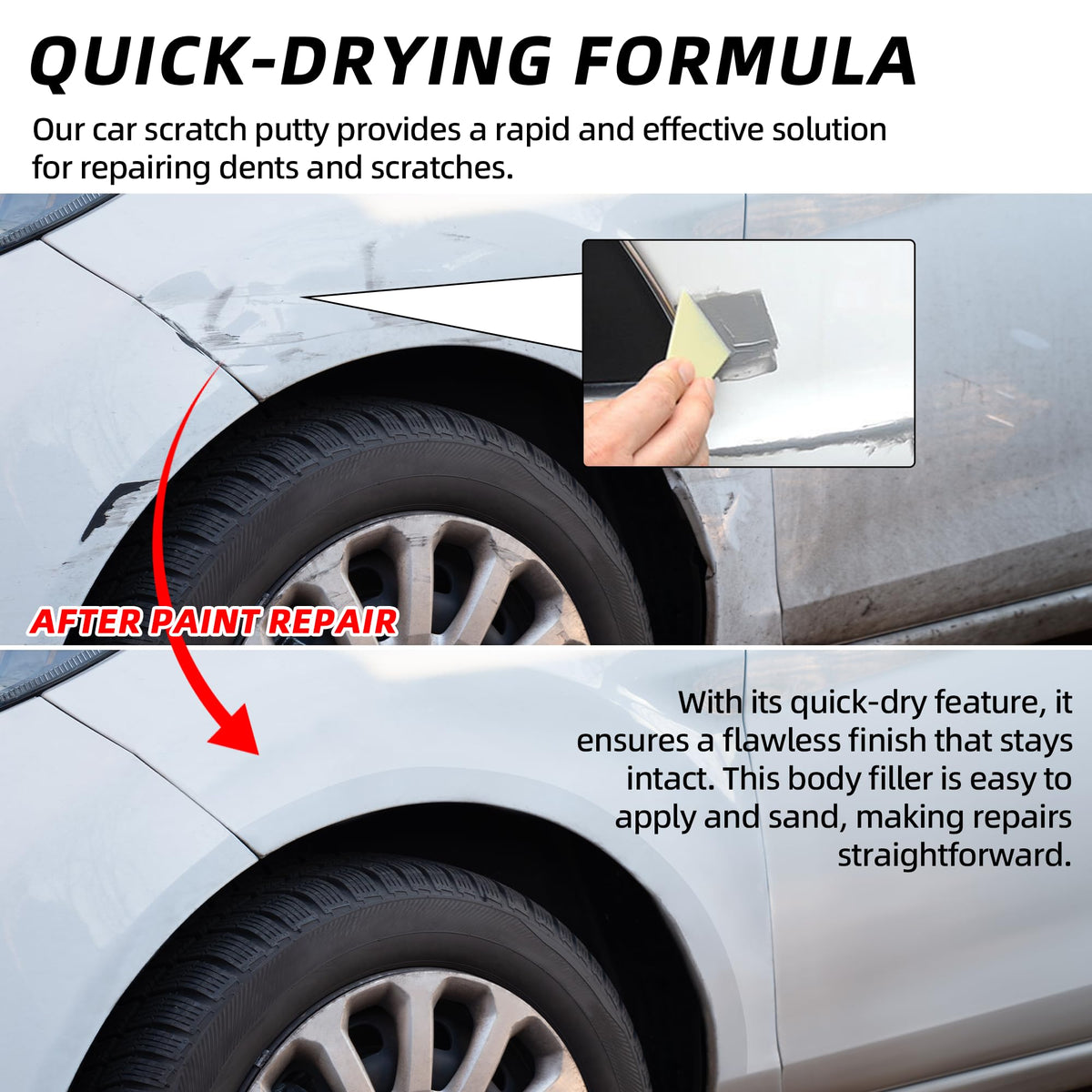 Calvana putty texture spread on a panel highlighting smooth sandable finish