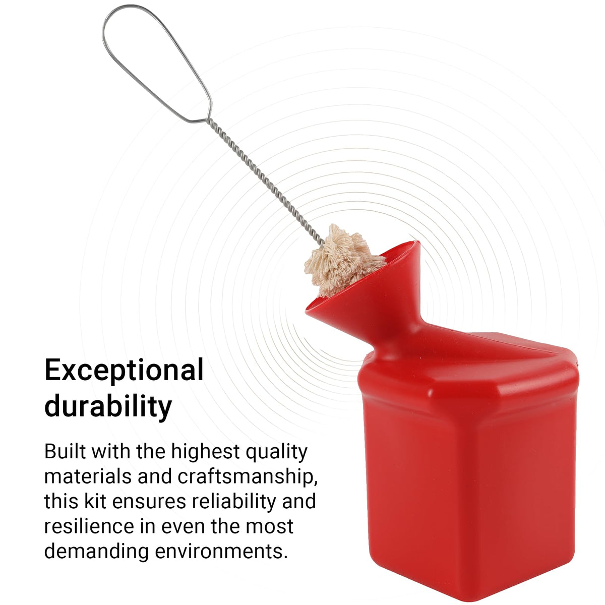 Calvana twisted wire handle detail demonstrating strength and long-life benefit