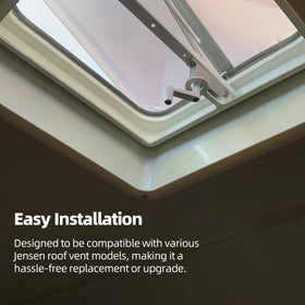 Calvana operator in use as person cranks vent, restoring smooth opening and airflow control