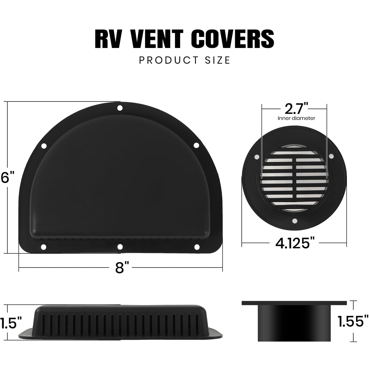 Calvana vent inner collar close-up showing 3-inch opening and secure fit benefit