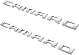 Generic Camaro front view emblem showing polished chrome finish and improved style