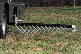 Camco 10-foot sewer hose stretched to show length and flexibility