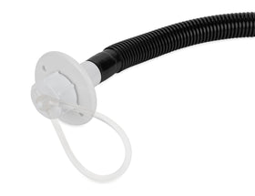 Camco 25-inch hose displayed for flexible routing under sink benefit