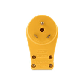 Camco 30A plug interior terminals view showing clear wiring for safer installation