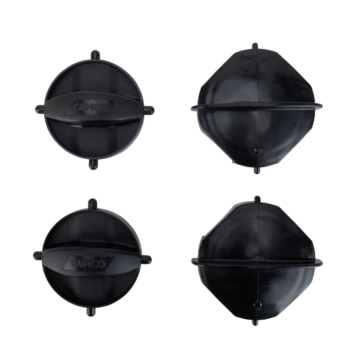 Camco removable 4-in-1 adapter detail, fitting multiple campground sewer connections