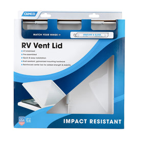Camco roof installation on RV showing quick upgrade and improved airflow benefit