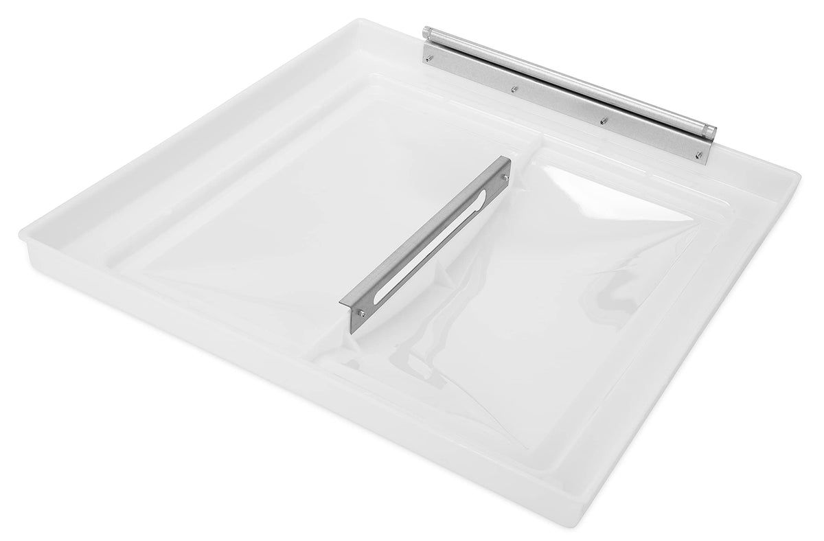 Camco next to ruler showing size fit for 14x14 vents benefit