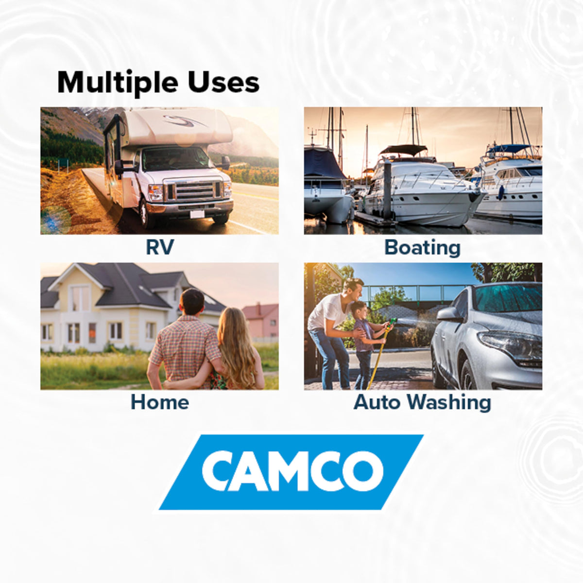 Camco elbow next to coin for scale showing compact portable size