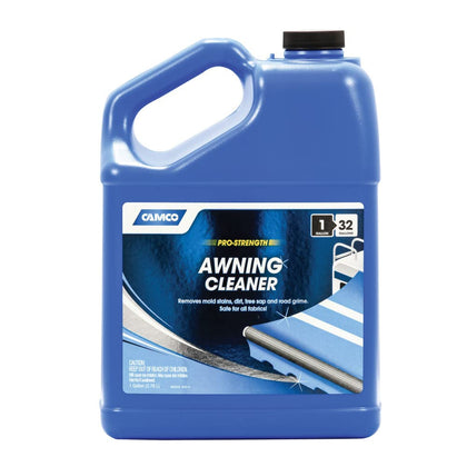 Camco awning cleaner front label showing product and cleaning power