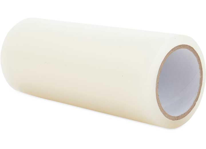 Camco tape applied to RV awning sealing a tear for weather protection