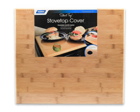 Camco bamboo stovetop cover front view creating extra counter space