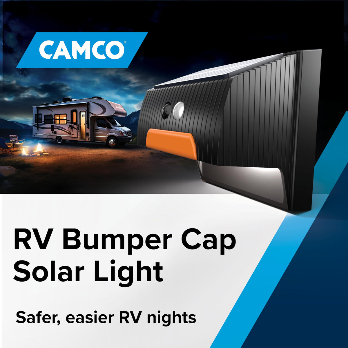Camco side profile highlighting magnet base for fast mount and secure hold