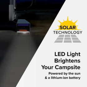 Camco close-up of solar panel demonstrating efficient daytime charging