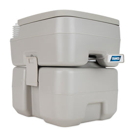 Camco carry handle and scale demonstrating easy transport and compact size