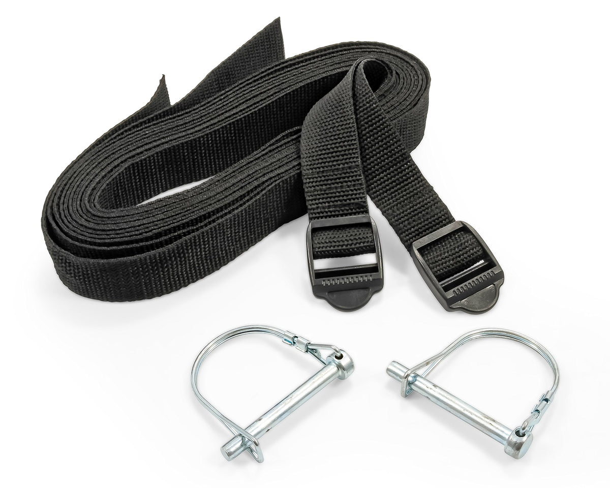 Camco closeup of cradle and strap showing frame protection and stronger bike stability benefit