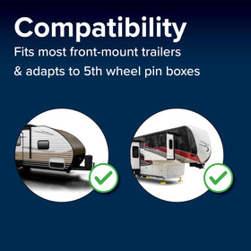 Camco compact unit beside measuring tape highlighting small footprint