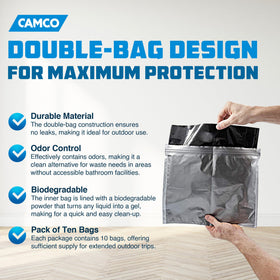 Camco bag fitted with bucket seat showing compatibility and ease