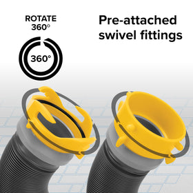 Camco compressed hose stored compactly for neat RV storage benefit