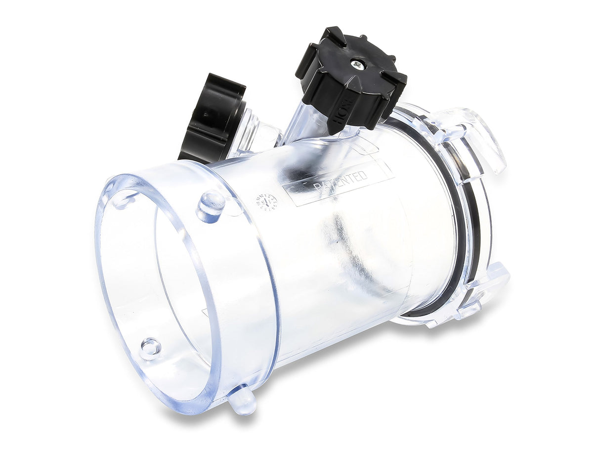 Camco Dual Flush transparent body closeup for visible rinse status benefit