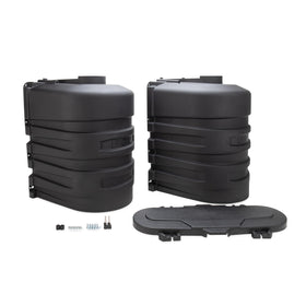 Camco with tanks visible inside showing proper fit and safe storage