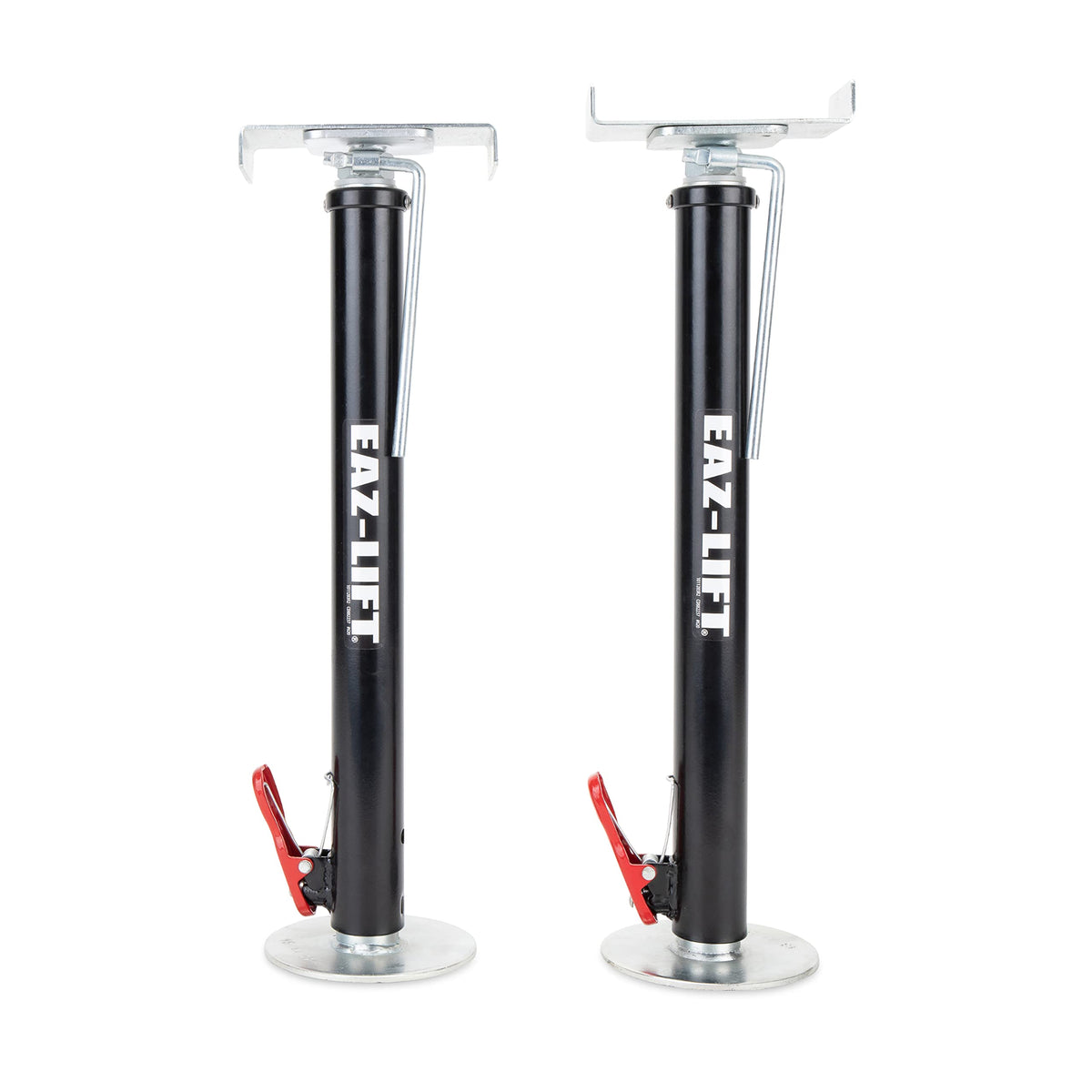 Camco front view of support showing robust steel body and stability benefit