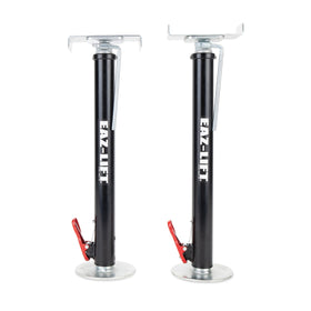 Camco front view of support showing robust steel body and stability benefit