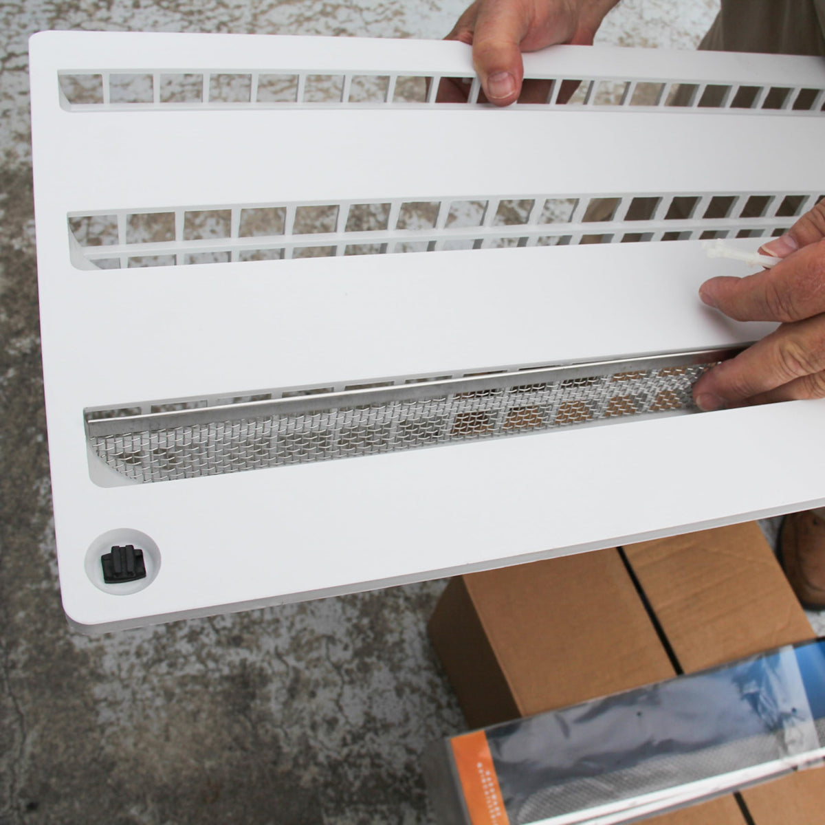 Close detail of Camco mesh edge highlighting durable construction