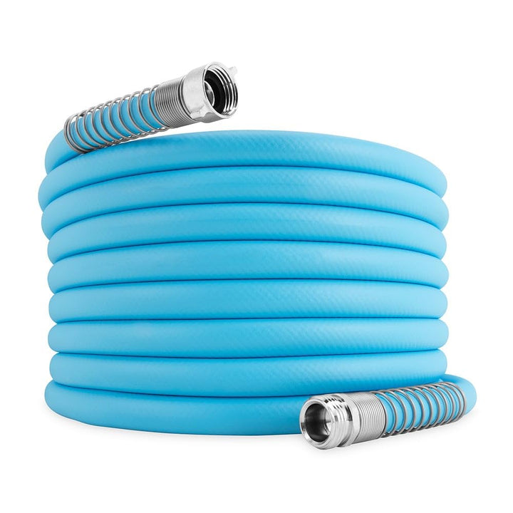 Camco EVOFlex front packaging showing product and length, ensures safe potable water