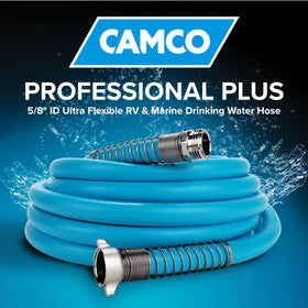 Camco EVOFlex stainless steel strain relief close-up for durable connections