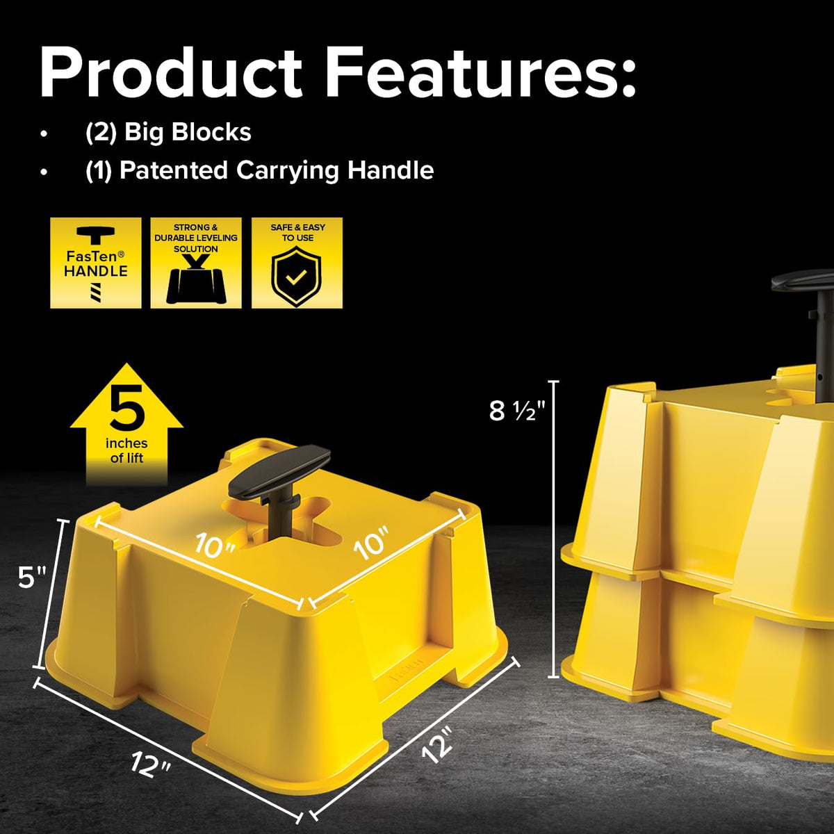 Camco FasTen nested bases with carry handle for easy transport and organized storage