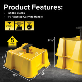 Camco FasTen nested bases with carry handle for easy transport and organized storage
